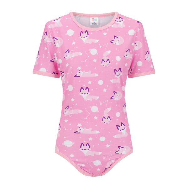 ODU Pink Short Sleeve Cosmic Fox Bodysuit – My Inner Baby