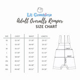 LC Adult Cotton Overall Romper - Busy Bee