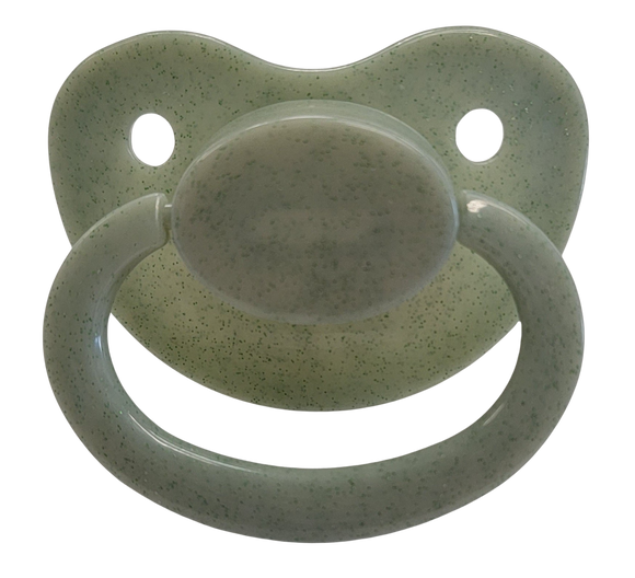 Regular Green Pacifier Adult Size 6 Solid Glitter Pacifier - Pale Green – My Inner Baby