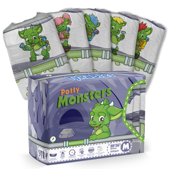 Tykables Potty Monsters Adult Diaper