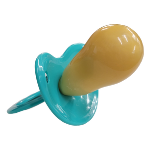 Adult Disciplinary Firm Latex Fixx Pacifier - Turquoise