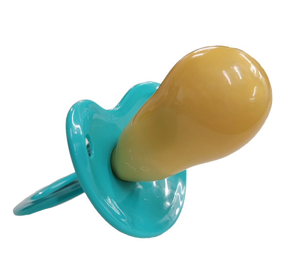 Adult Disciplinary Firm Latex Fixx Pacifier - Turquoise
