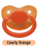 Adult Size 6 Pacifier - Clearly Orange