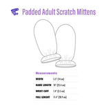 Rearz Padded Adult Scratch Mittens - Pink Lil Bella