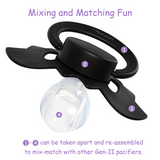 LFB Gen II Adult size Pacifier - Black Bat