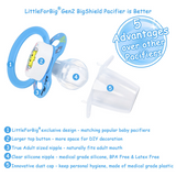 LFB Gen II Adult size Pacifier - Astro Babies - Blue Meowie