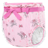 LFB Silky Ribbon Omutsu Diaper Cover - Bunnies & Bows