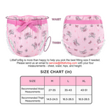 LFB Silky Ribbon Omutsu Diaper Cover - Bunnies & Bows