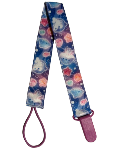 ODU Pacifier Clip - Ocean Dreams - Purple