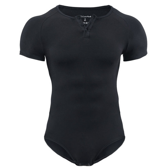 CutiePlusU Black Bodysuit for Men