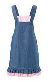 CutiePlusU Bear Baby Overall Dress - Light Denim