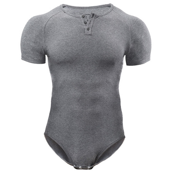 CutiePlusU Gray Bodysuit for Men