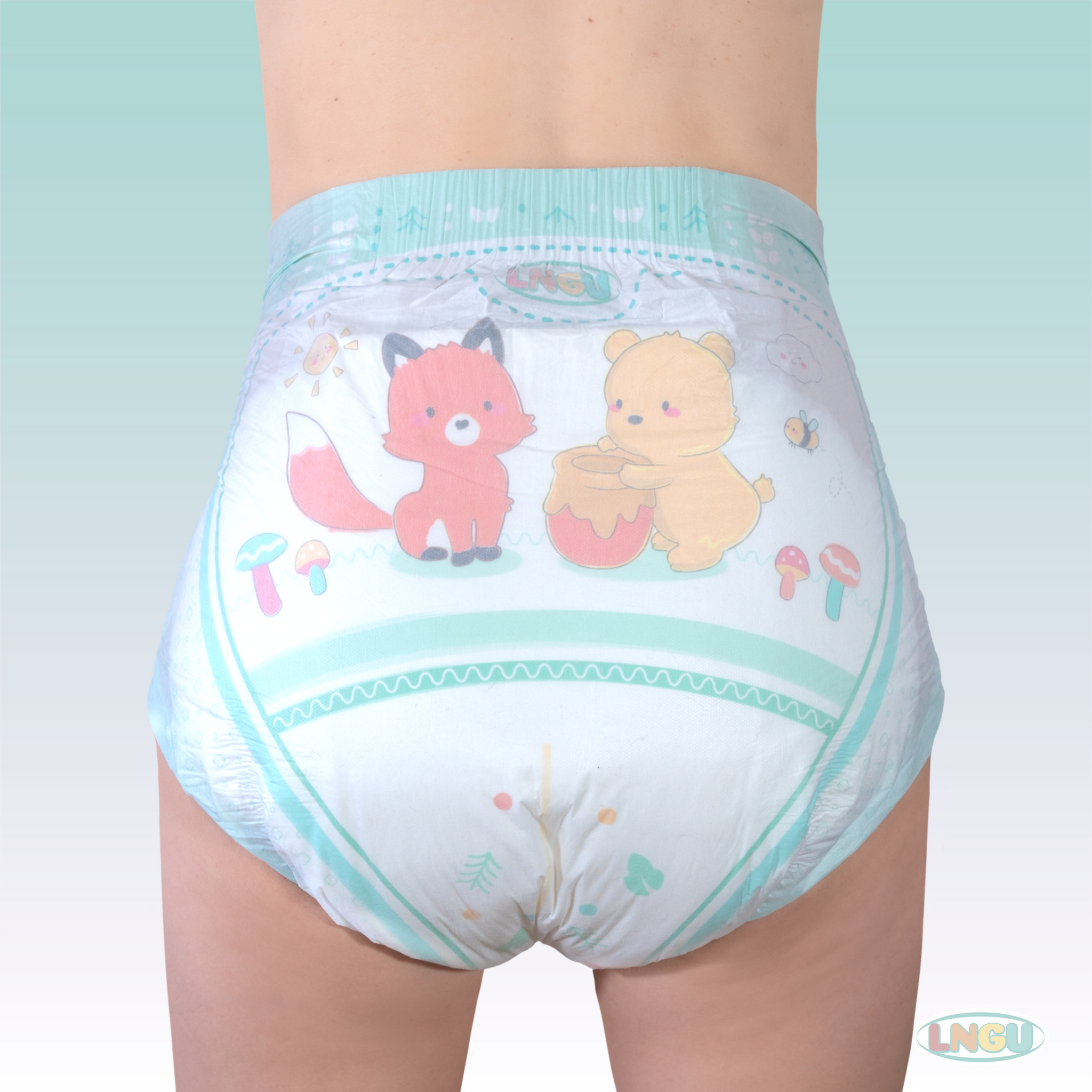 【松ちゃん】LNGU Honey Tales mサイズ おむつ　abdl LNGU Honey Tales Cloth Backed Adult Diaper – My Inner Baby
