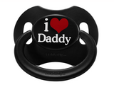 LFB Gen II Adult size Pacifier - I Love Daddy - Black