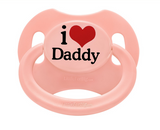 LFB Gen II Adult size Pacifier - I Love Daddy - Pink