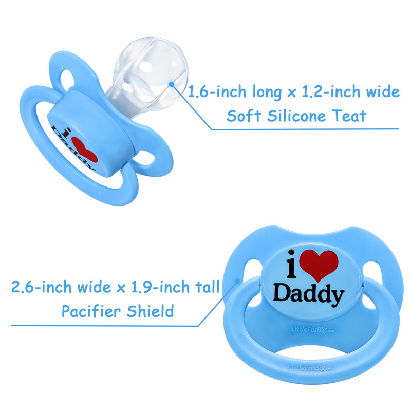 LFB Gen II Adult size Pacifier - I Love Daddy - Blue – My Inner Baby