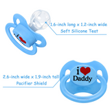 LFB Gen II Adult size Pacifier - I Love Daddy - Black