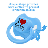 LFB Gen II Adult size Pacifier - I Love Daddy - White