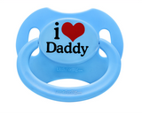 LFB Gen II Adult size Pacifier - I Love Daddy - Blue