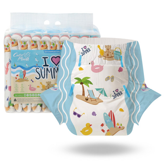 CutiePlusU I Love Summer Printed Adult Diapers