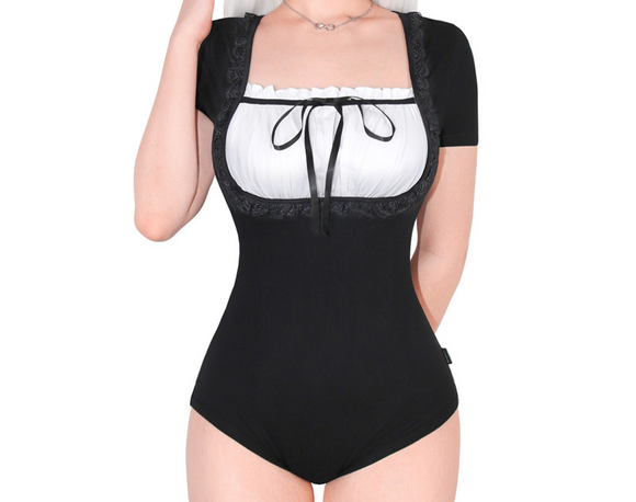 LFB Classic Lolita Bodysuit - Black