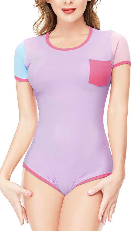 CutiePlusU Macaron Series Bodysuit - Purple