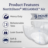 North Shore Air MEGAMAX Briefs Adult Diaper