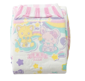 Omutopia Pastel Puffies Printed Adult Diapers