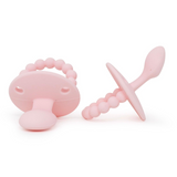 LC Adult Silicone Orthodontic Pacifier - Pink