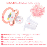 LFB Gen II Adult size Pacifier - Astro Babies - Pink Bunny