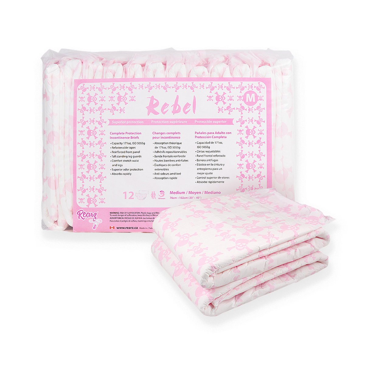 Rearz Pink Rebel Adult Diaper My Inner Baby