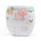 Adult Pocket Diaper - Big Print Barnyard