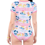 LFB Little Blue Puppy Love Adult Bodysuit