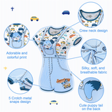 LFB Furrytail Racecar Romper Adult Bodysuit - Little Blue