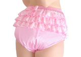 LFB Pretty in Pink Satin Adult Diaper Cover