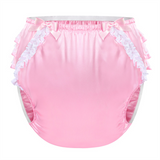 LFB Pretty in Pink Satin Adult Diaper Cover