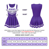 LFB Cheer Sissy Mini Dress - Dark Purple