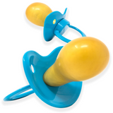 Adult Firm Sissy Latex Fixx Pacifier - Sky Blue