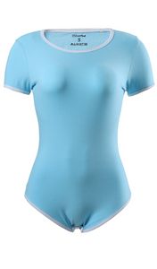 CutiePlusU Solid Color Bodysuit - Blue