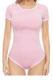 CutiePlusU Solid Color Bodysuit - Pink