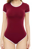 CutiePlusU Solid Color Bodysuit - Red