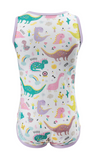CutiePlusU Sleeveless Dinosaur Bodysuit for Men