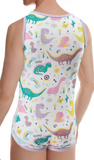 CutiePlusU Sleeveless Dinosaur Bodysuit for Men