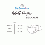 Lil Comforts Teddy Bums Cloth Backed Adult Diaper