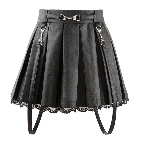 LFB Troublemaker Faux Leather Skirt - Black