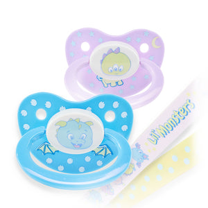 Adult Pacifiers with Clip - NEW Lil Monsters (2-Pack)