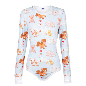 ODU Farmyard Friends Long Sleeve Bodysuit with Thumb Hole