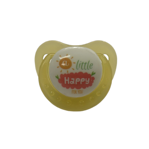 Adult Baby Size 6 Pacifier - A Little Happy For you - Yellow