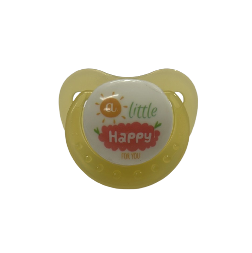 Adult Baby Size 6 Pacifier - A Little Happy For you - Yellow