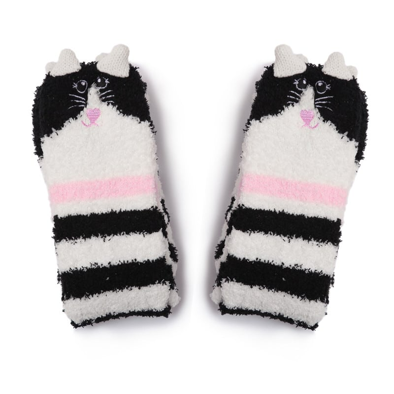 LFB Coral Fleece Thigh High Socks - Black Cat – My Inner Baby